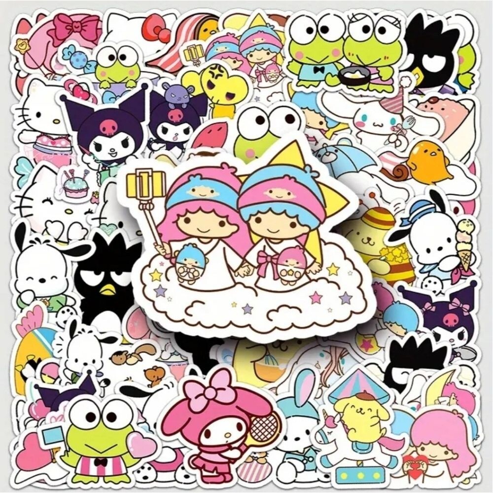 Sanrio mixed stickers pompom kuromi my melody Keroppi hello kitty pochacco